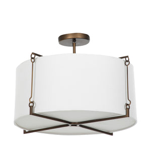 Theresa Metal Matte Bronze Semi-Flush Mount | Gabriella White - SCH-170565