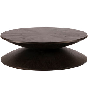 Reid Wood Round Pedestal Coffee Table | Gabriella White - SCH-175436