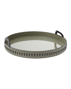 Cuoio Round Tray | Currey & Co - 1200-1146