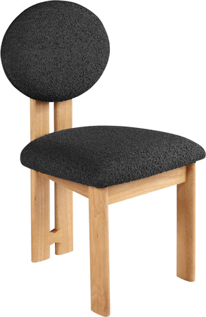 Napa Black Boucle Fabric Upholstered Dining Chair (Set of 2) | Meridian Furniture - 503Black-C