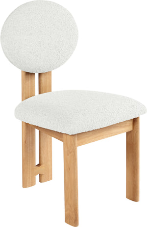 Napa Cream Boucle Fabric Upholstered Dining Chair (Set of 2) | Meridian Furniture - 503Cream-C