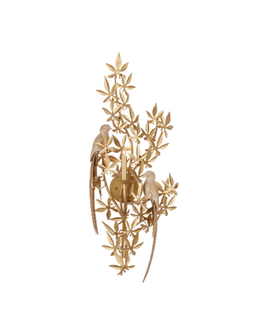 Aviary Gold Wall Sconce, Left | Currey & Co - 5000-0281