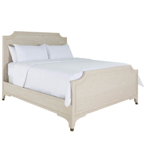 Alexandra Wood Traditional Curved Corners Bed - Queen, White Ivory | Gabriella White - SCH-175592