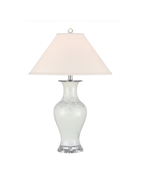 Crystalline White Table Lamp | Currey & Co - 6000-1109