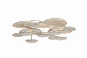 Fistral Semi Flush - Textured Warm Silver Leaf | Corbett Lighting - 522-43-TWL