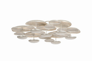 Fistral Semi Flush - Textured Warm Silver Leaf | Corbett Lighting - 522-59-TWL
