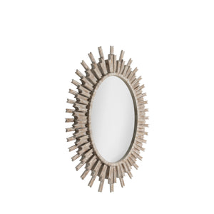 Jean-Michel Oval Accent Mirror- Antique White | Gabriella White - SCH-175685