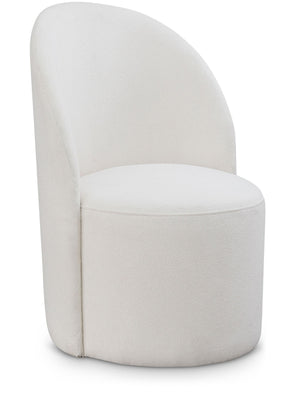 Hautely Cream Boucle Fabric Upholstered Accent / Dining Chair | Meridian Furniture - 528Cream