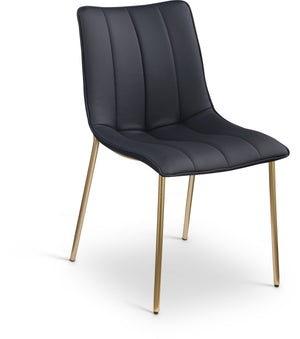Isla Black Vegan Leather Upholstered Dining Chair (Set of 2) | Meridian Furniture - 529Black-C