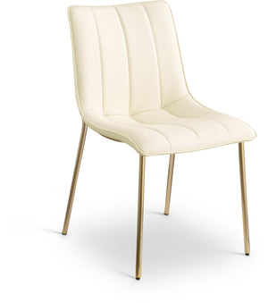 Isla Cream Vegan Leather Upholstered Dining Chair (Set of 2) | Meridian Furniture - 529Cream-C