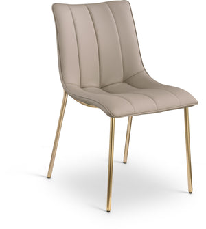 Isla Taupe Vegan Leather Upholstered Dining Chair (Set of 2) | Meridian Furniture - 529Taupe-C