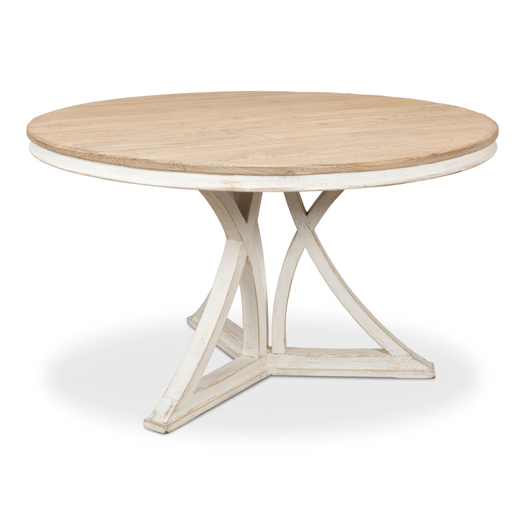 Flying Buttress Dining Table Ant. White | Sarreid Ltd - 53057
