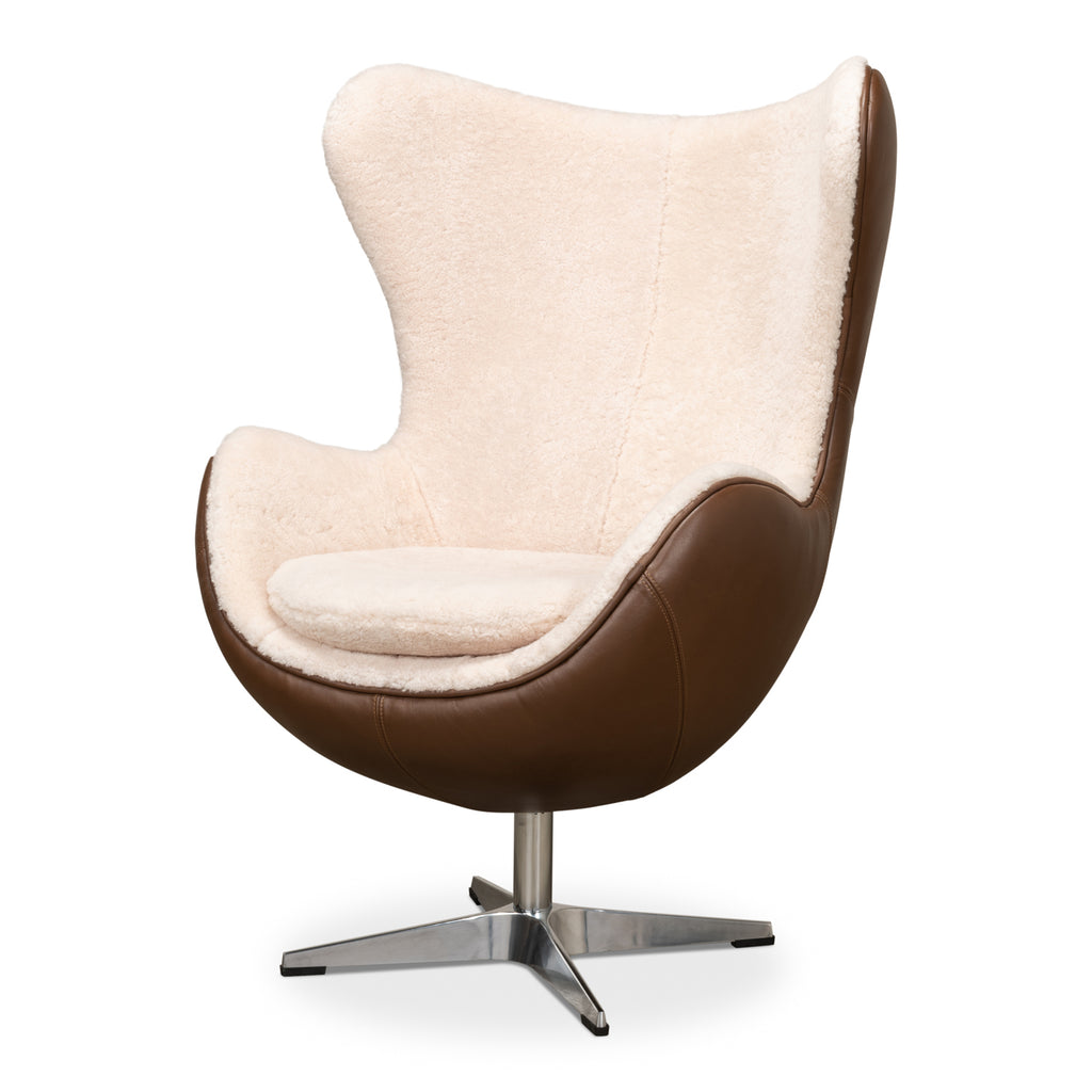 Jacobean Mid 20th Century Egg Chair | Sarreid Ltd - 53113