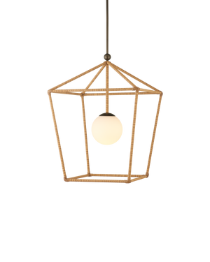 Denison Large Natural Outdoor Lantern | Currey & Co - 9500-0029