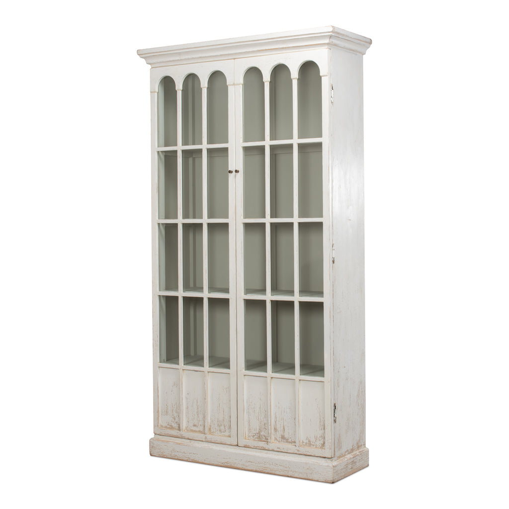 Edgar Allan Glass Bookcase | Sarreid Ltd - 53227