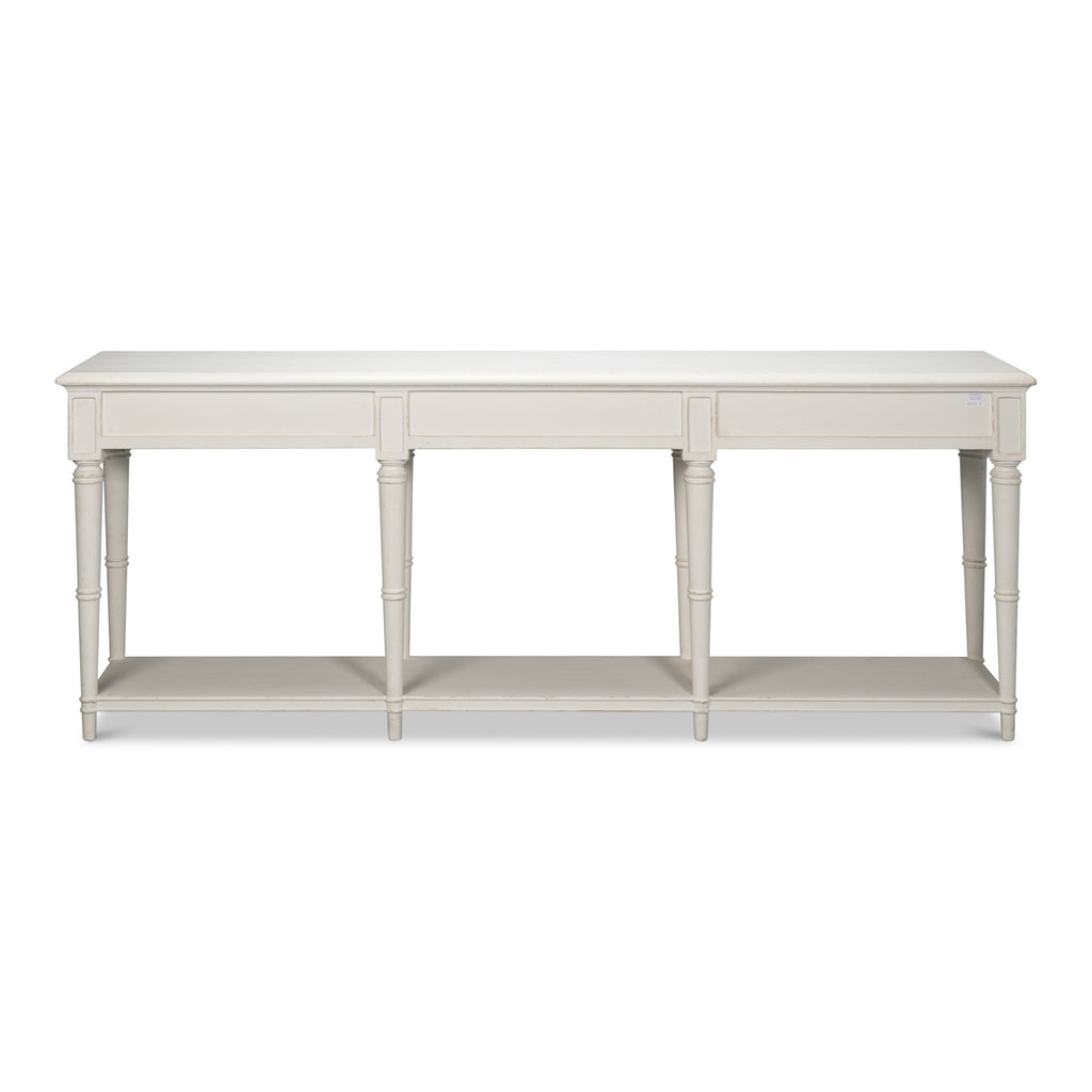 Chantal Console Table Antique White | Sarreid - 53270-3