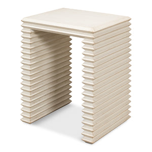 Stacked Side Table Antique White | Sarreid Ltd - 53527-3