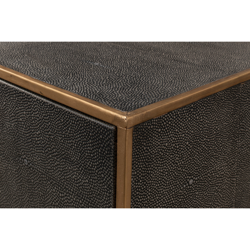 Gideon Shagreen Console Table Ant.Grey | Sarreid - 53553-1