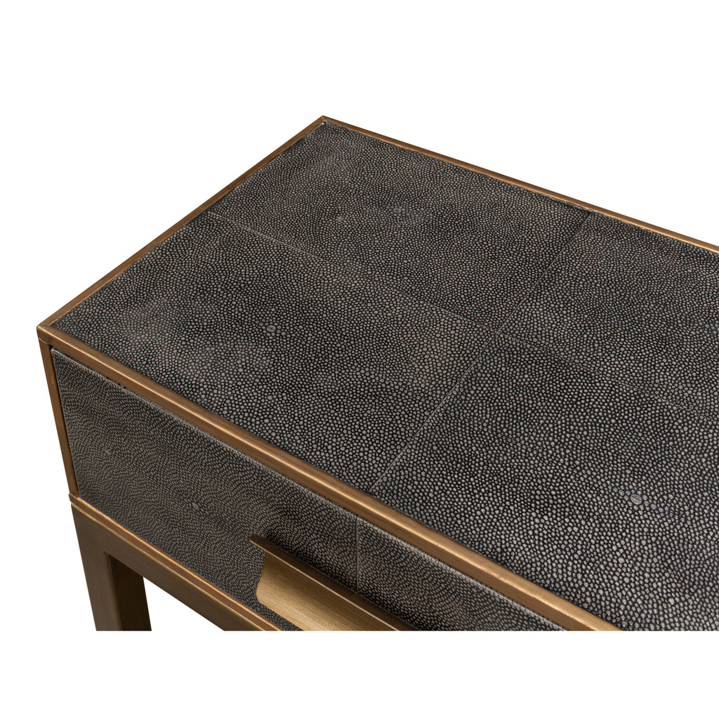 Gideon Shagreen Console Table Ant.Grey | Sarreid - 53553-1