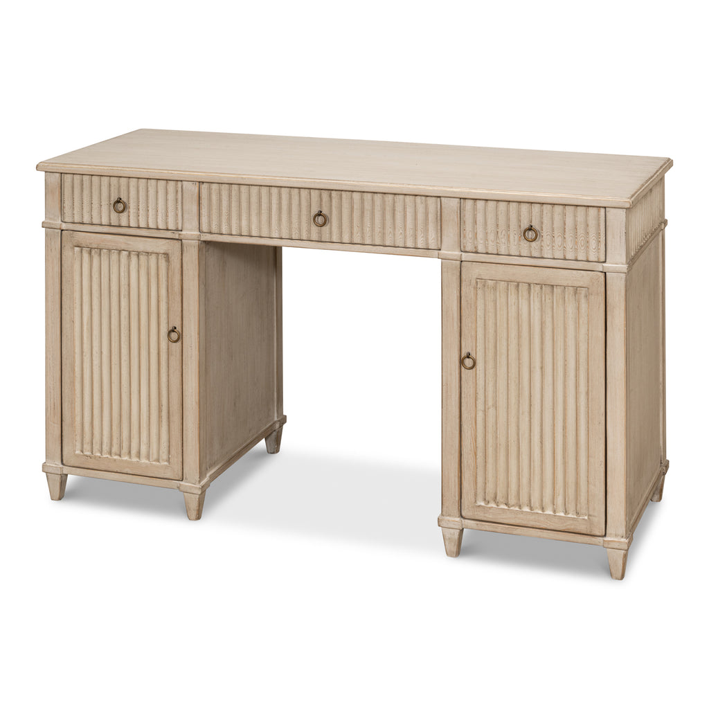 Inspire Desk Stone Grey | Sarreid Ltd - 53616-1