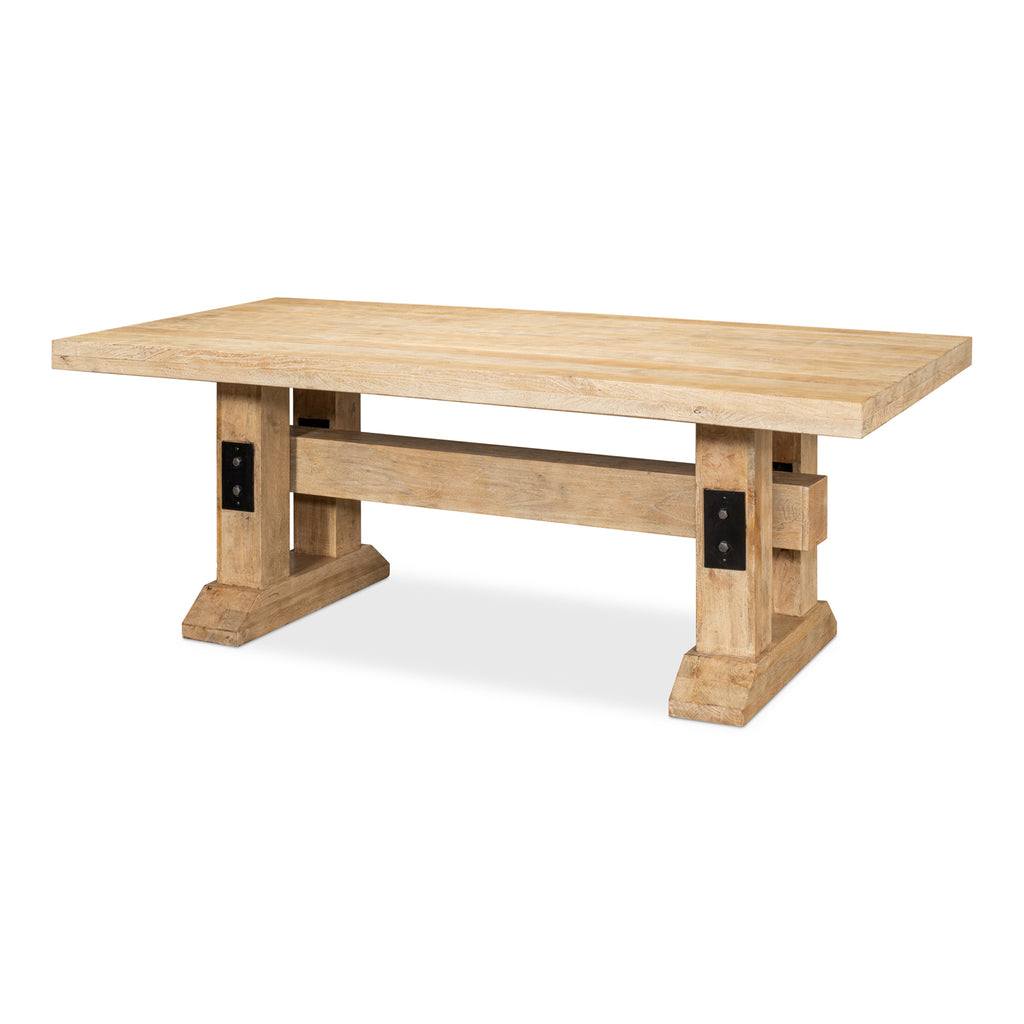 Stoltman Pedestal Dining Table | Sarreid Ltd - 53638