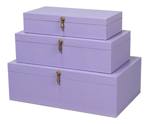 Cosmos Nesting Boxes, S/3, Lilac | Sarreid - 54007-7
