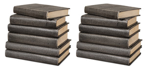 Shagreen Books, Set Of 12, Antique Grey | Sarreid - 54077-1