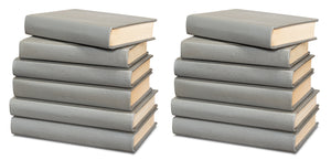 Shagreen Books, Set Of 12, Storm Grey | Sarreid - 54077-2