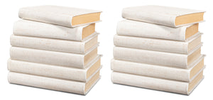 Shagreen Books, Set Of 12, Osprey White | Sarreid - 54077-4