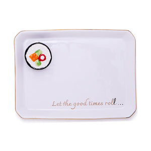 Sushi Icon Trinket Tray with Saying in Gift Box | Two's Company - 55197-04
