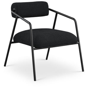 Carly Black Boucle Fabric Upholstered Accent Chair | Meridian Furniture - 552Black