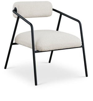 Carly Cream Boucle Fabric Upholstered Accent Chair | Meridian Furniture - 552Cream