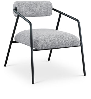 Carly Grey Boucle Fabric Upholstered Accent Chair | Meridian Furniture - 552Grey