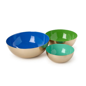 Set of 3 Metal Bowls | Two's Company - 55383