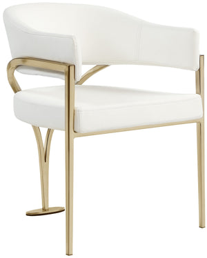 Madelyn Cream Velvet Upholstered Dining Chair (Set of 2) | Meridian Furniture - 553Cream-C
