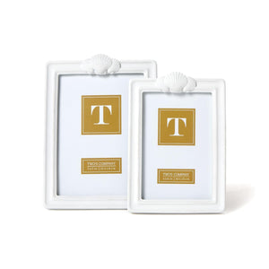 Set of 2 Single Shell Picture Frames Incl 2 Sizes | Two's Company - 55416