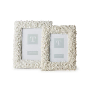 Set of 2 White Coral Frames Incl 2 Sizes | Two's Company - 55465