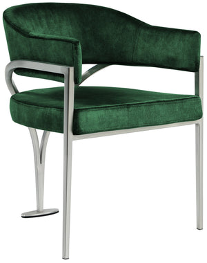 Madelyn Green Velvet Upholstered Dining Chair (Set of 2) | Meridian Furniture - 554Green-C