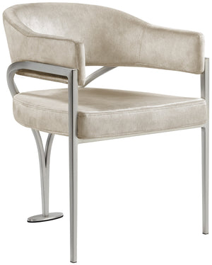 Madelyn Stone Velvet Upholstered Dining Chair (Set of 2) | Meridian Furniture - 554Stone-C