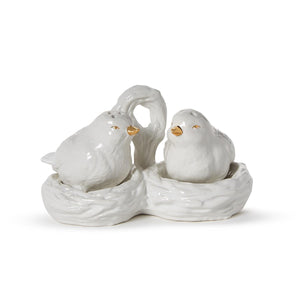 Set of 2 Birds Salt and Pepper Shakers with Nest Carrier in Gift Box | Two's Company - 55510