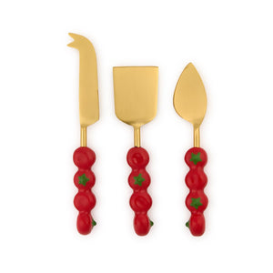 Set of 3 Tomato Cheese Knives in Gift Box | Two's Company - 55553