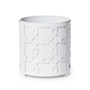 Laser Fretwork Round Metal Planter | Two's Company - 55634