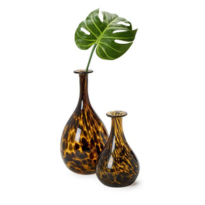 Set of 2 Long Neck Tortoise Print Vases | Two's Company - 55639