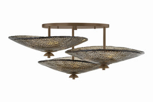 Alba Semi Flush - Old World Brass | Corbett Lighting - 559-36-OWB