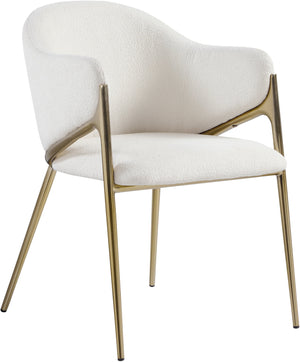Nial Cream Boucle Fabric Upholstered Dining Chair (Set of 2) | Meridian Furniture - 559Cream-C