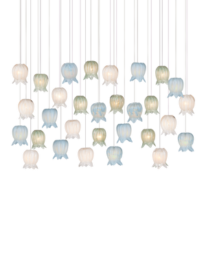 Polpo Misto 30-Light Linear Multi-Drop Pendant | Currey & Co - 9000-1423