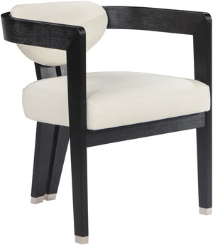 Carlyle Cream Vegan Leather Upholstered Dining Chair | Meridian Furniture - 563Cream-C