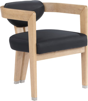 Carlyle Black Vegan Leather Upholstered Dining Chair | Meridian Furniture - 564Black-C