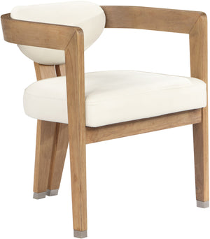 Carlyle Cream Vegan Leather Upholstered Dining Chair | Meridian Furniture - 564Cream-C