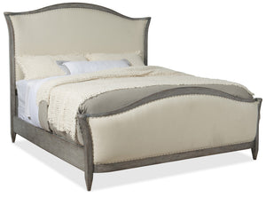Ciao Bella Cal King Upholstered Bed- Speckled Gray | Hooker Furniture - 5805-90860-96